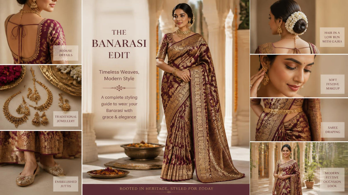 Banarasi Saree Styling: Elegant Ways to Wear a Timeless Classic