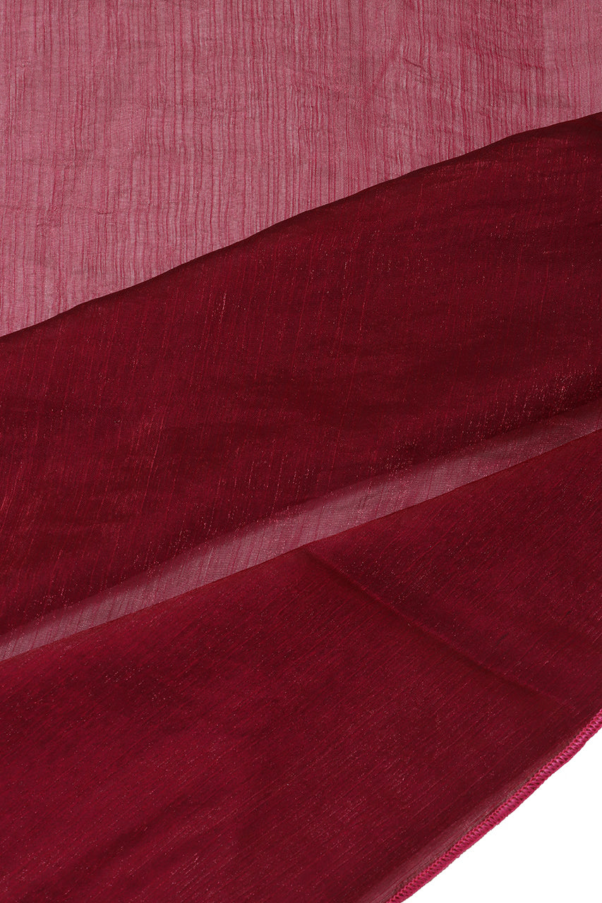 Designer Party Saree Organza Silk Maroon