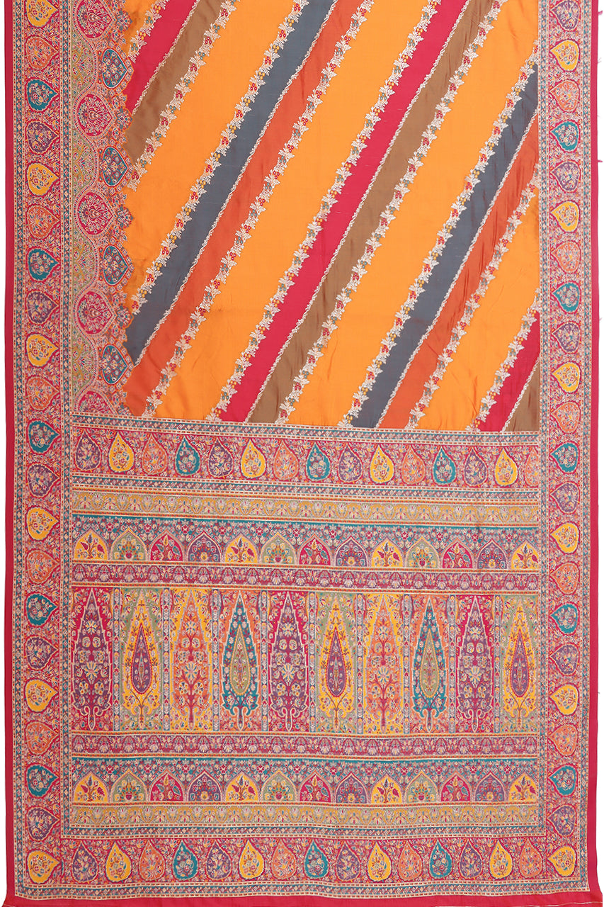 Banarasi Pashmina Silk Saree Multi-Color