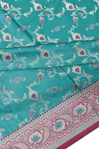 Banarasi Silk Saree Teal Blue