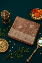 Banarasi Silk Saree Rich Golden Brown