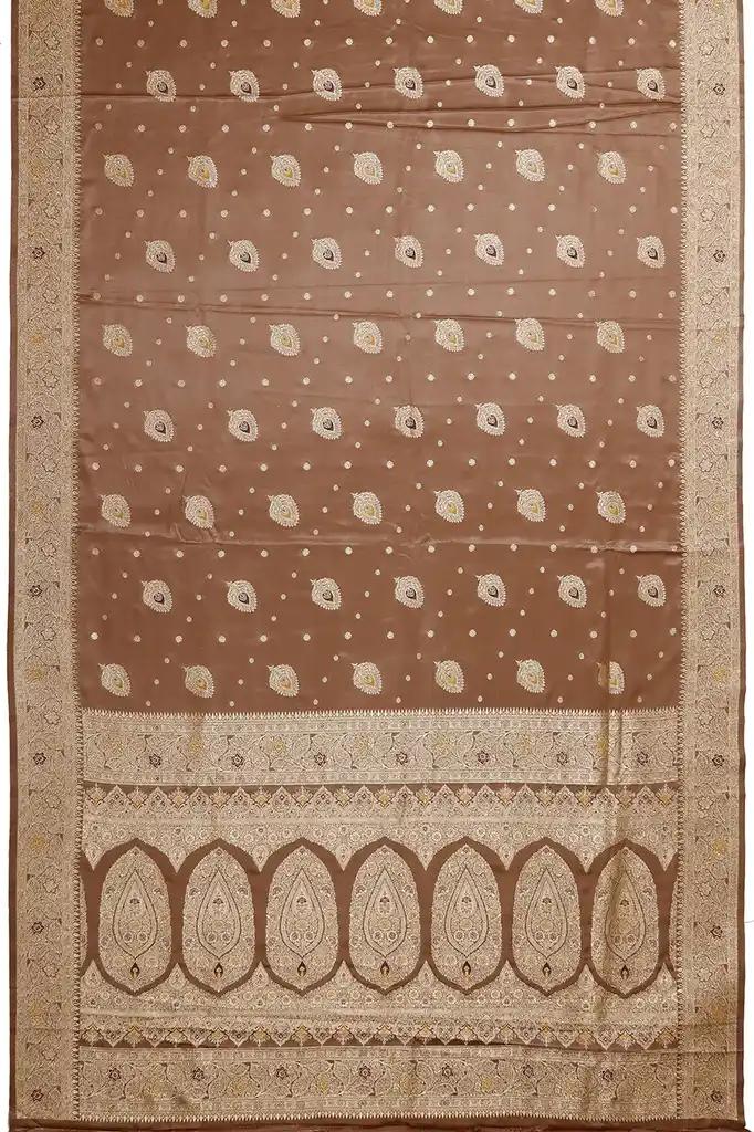 Banarasi Silk Saree Rich Golden Brown