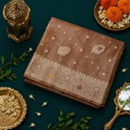 Banarasi Silk Saree Rich Golden Brown