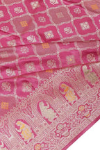 Banarasi Silk Saree Rani Pink