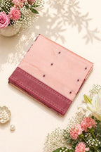 Banarasi Soft Silk Saree Peach Maroon