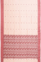 Banarasi Soft Silk Saree Peach Maroon