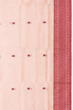 Banarasi Soft Silk Saree Peach Maroon