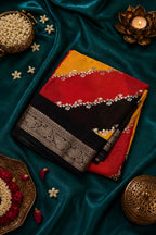 Cotton Saree Yellow Black Trend