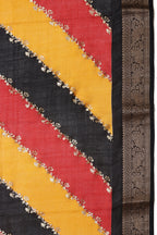 Cotton Saree Yellow Black Trend
