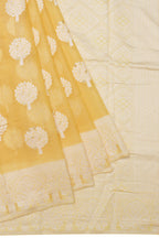 Cotton Saree Yellow Wide Border Work