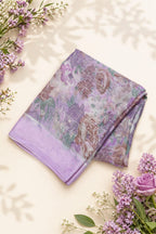 Georgette Saree Purple Lavender Floral