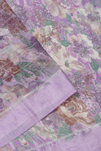 Georgette Saree Purple Lavender Floral