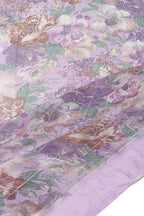 Georgette Saree Purple Lavender Floral