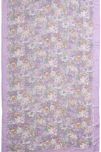 Georgette Saree Purple Lavender Floral