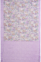 Georgette Saree Purple Lavender Floral