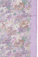 Georgette Saree Purple Lavender Floral