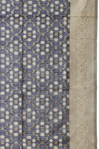Cotton Silk Saree Blue Hand Woven