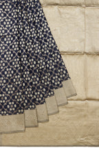 Cotton Silk Saree Blue Hand Woven