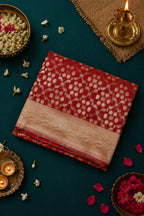 Cotton Silk Saree Red Hand Woven