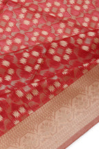 Cotton Silk Saree Red Hand Woven