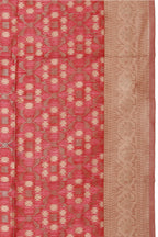 Cotton Silk Saree Red Hand Woven