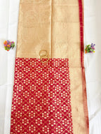 Cotton Silk Saree Red Hand Woven