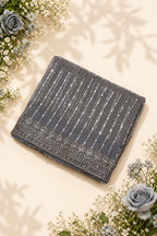 Designer Party Saree Crepe Net Dark Sage