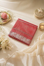 Designer Party Saree Vermilion Shimmer