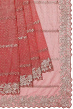 Designer Party Saree Vermilion Shimmer