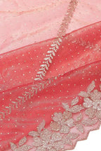 Designer Party Saree Vermilion Shimmer