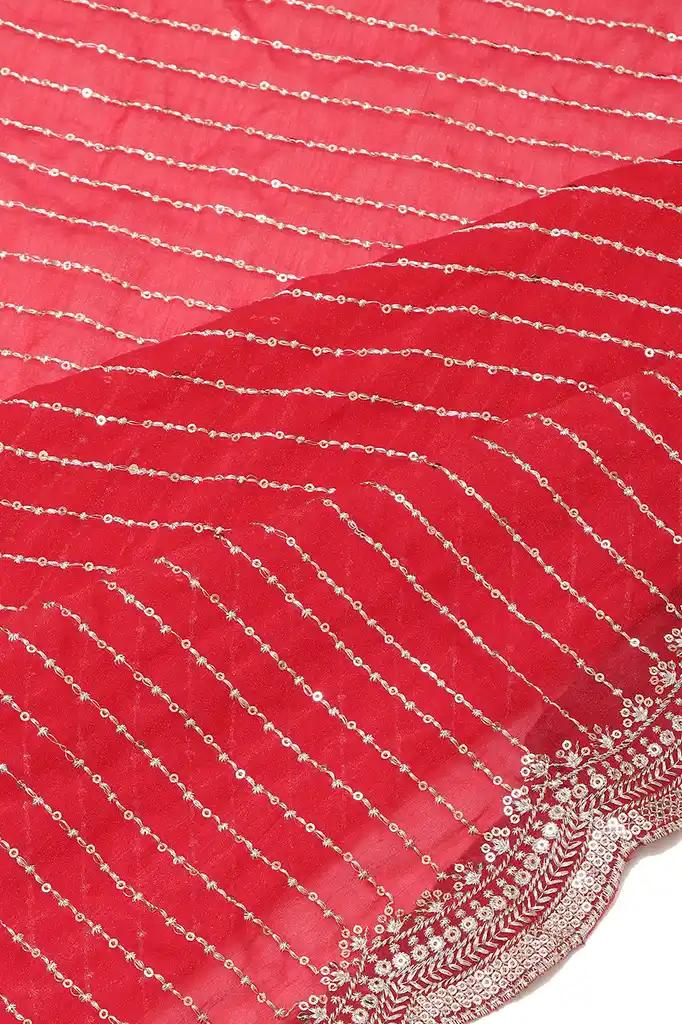 Designer Party Saree Ethnic Red
