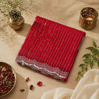 Designer Party Saree Ethnic Red