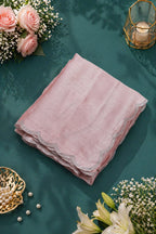 Designer Party Saree Organza Silk Peach