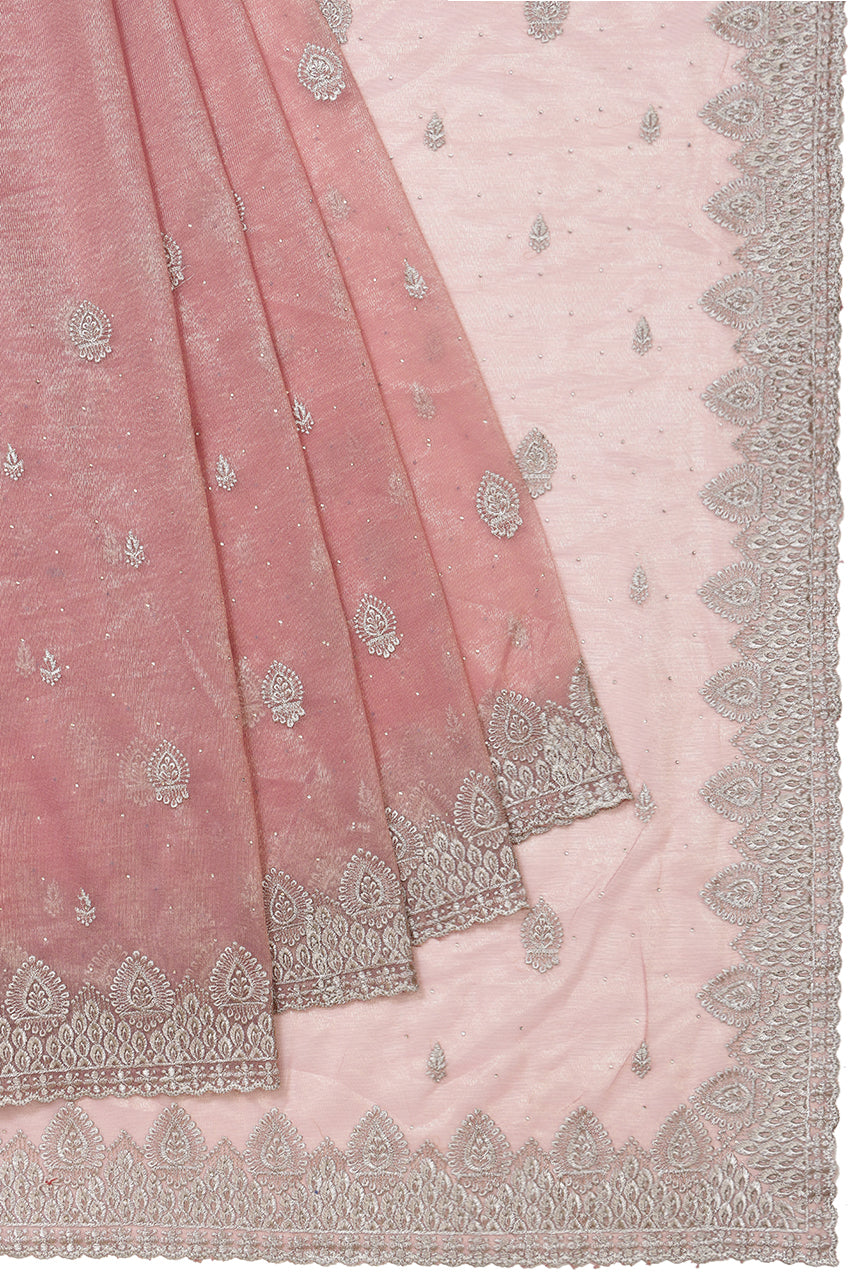 Designer Party Saree Organza Silk Shimmer