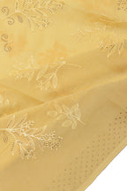 Designer Party Saree Georgette Yellow Saree
