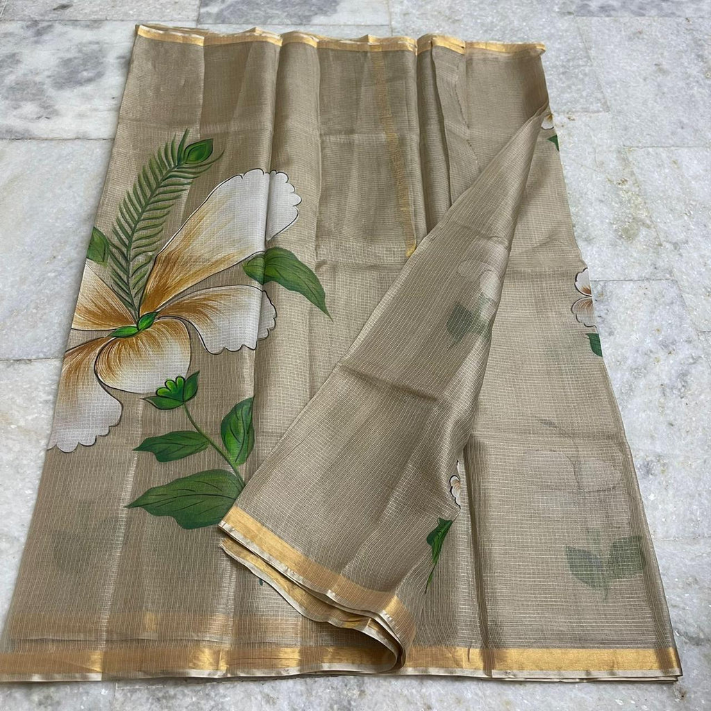 Katan Silk Saree Light Brown