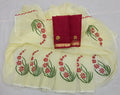 Kota Cotton Embroidery Light Yellow Red
