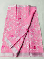 Mix Cotton Machine Embroidery Pink