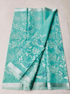 Mix Cotton Machine Embroidery Green