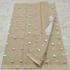 Kota Cotton with Embroidery Light Brown