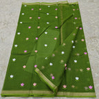 Kota Cotton with Embroidery Green