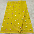 Kota Cotton with Embroidery Yellow