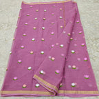 Kota Cotton with Embroidery Purple