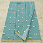 Kota Cotton with Embroidery Light Cyan