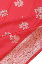 Beautiful Silk Saree Red Floral