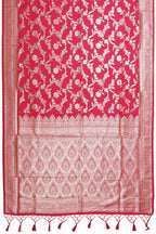 Beautiful Silk Saree Pink Silver