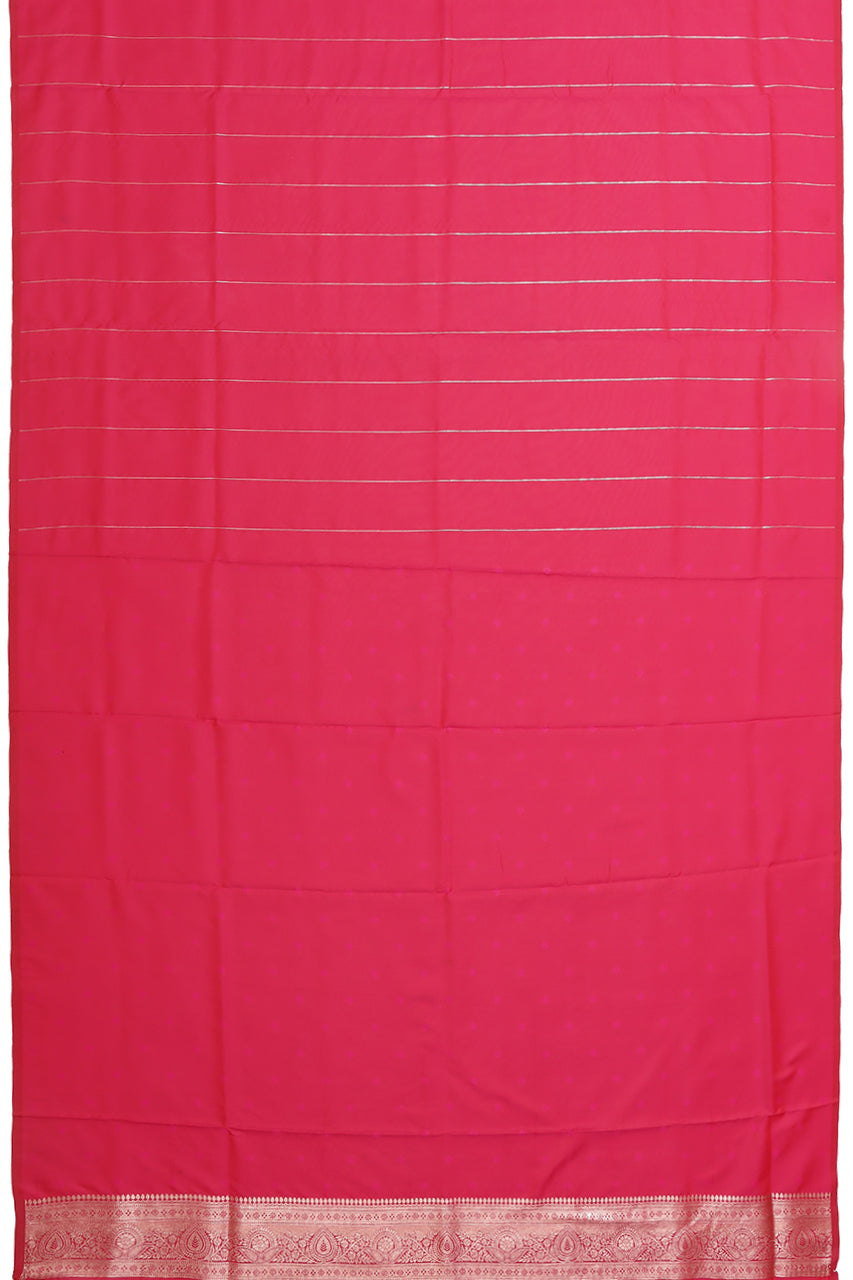 Beautiful Silk Saree Pink Silver