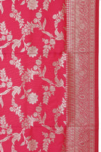 Beautiful Silk Saree Pink Silver