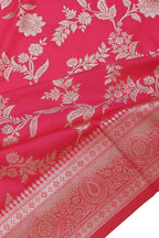 Beautiful Silk Saree Pink Silver