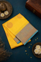Beautiful Silk Saree Yellow Blue